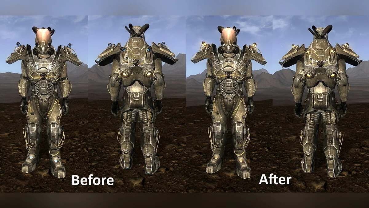 Fallout: New Vegas — Предварительные текстуры силовой брони