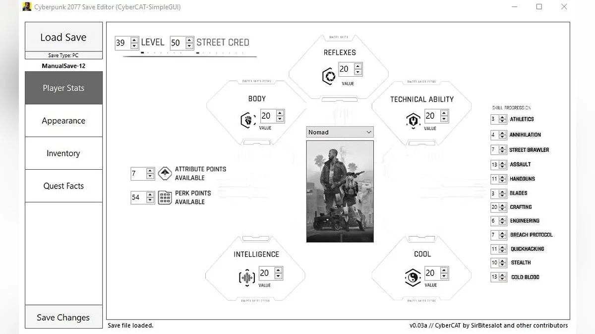 Cyberpunk 2077 — CyberCAT - редактор сохранений