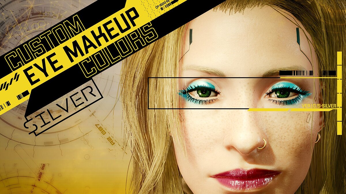 Cyberpunk 2077 — Новые цвета макияжа глаз