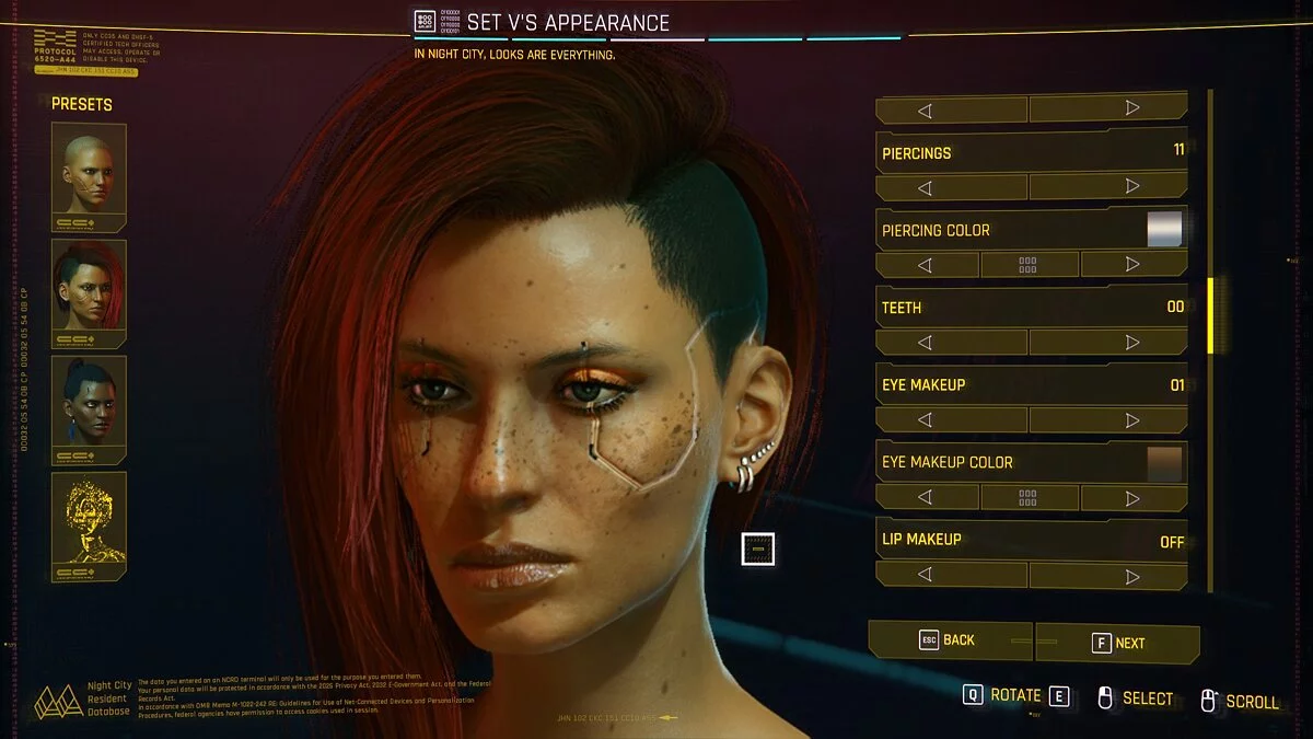 Cyberpunk 2077 — Новые цвета макияжа глаз