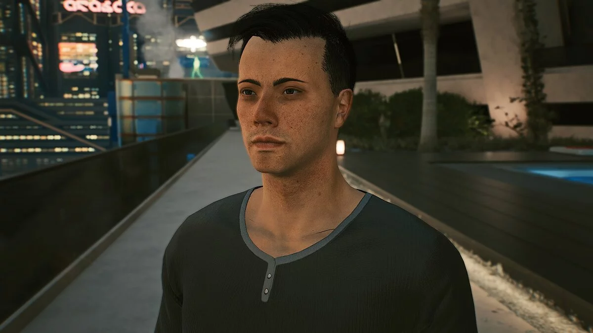 Cyberpunk 2077 — Красивый азиатский мужчина