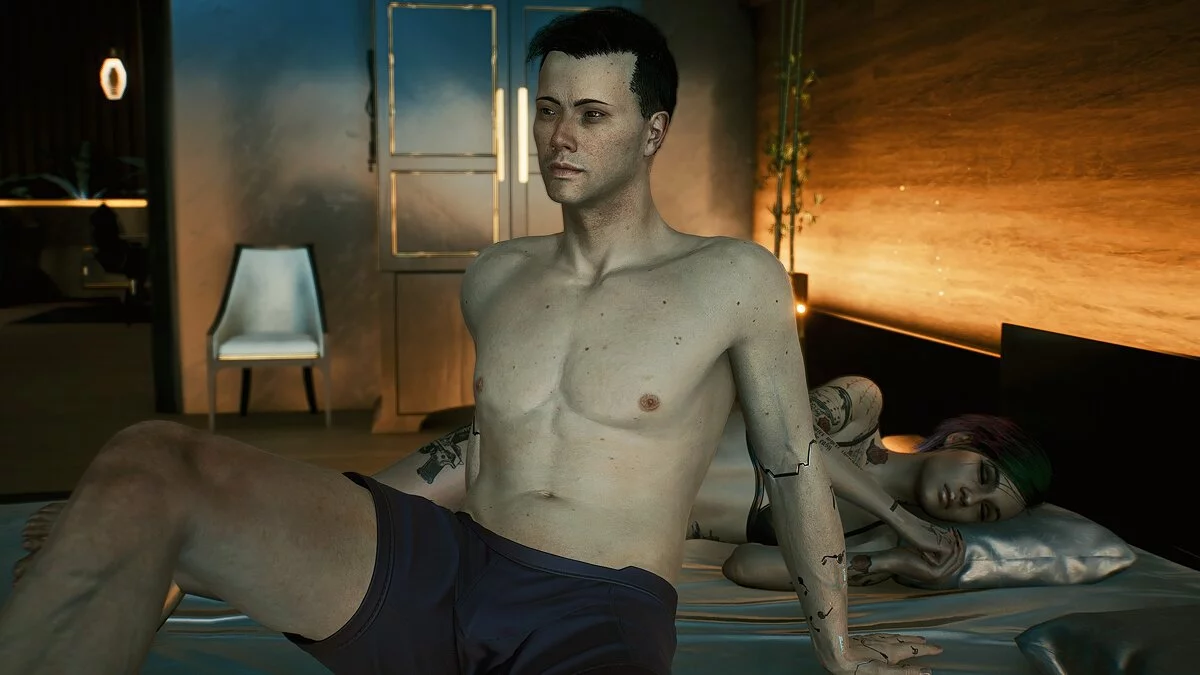 Cyberpunk 2077 — Красивый азиатский мужчина