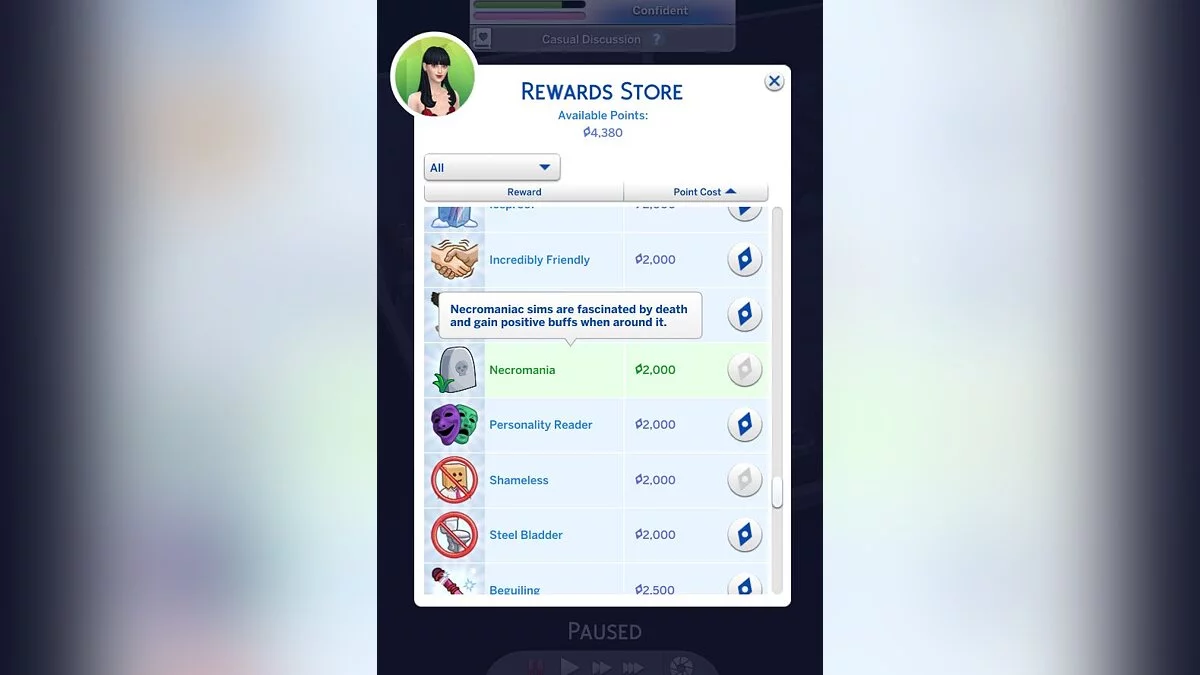 The Sims 4 — Черта характера — некромания