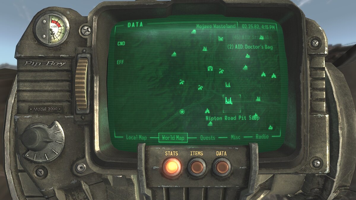 Fallout: New Vegas — Уменьшение масштаба карты на пип-бое