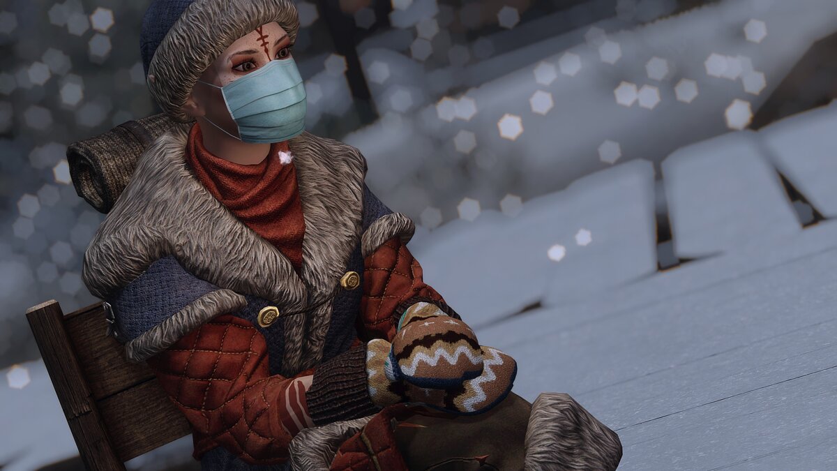 Elder Scrolls 5: Skyrim Special Edition — Медицинская маска и зимние варежки