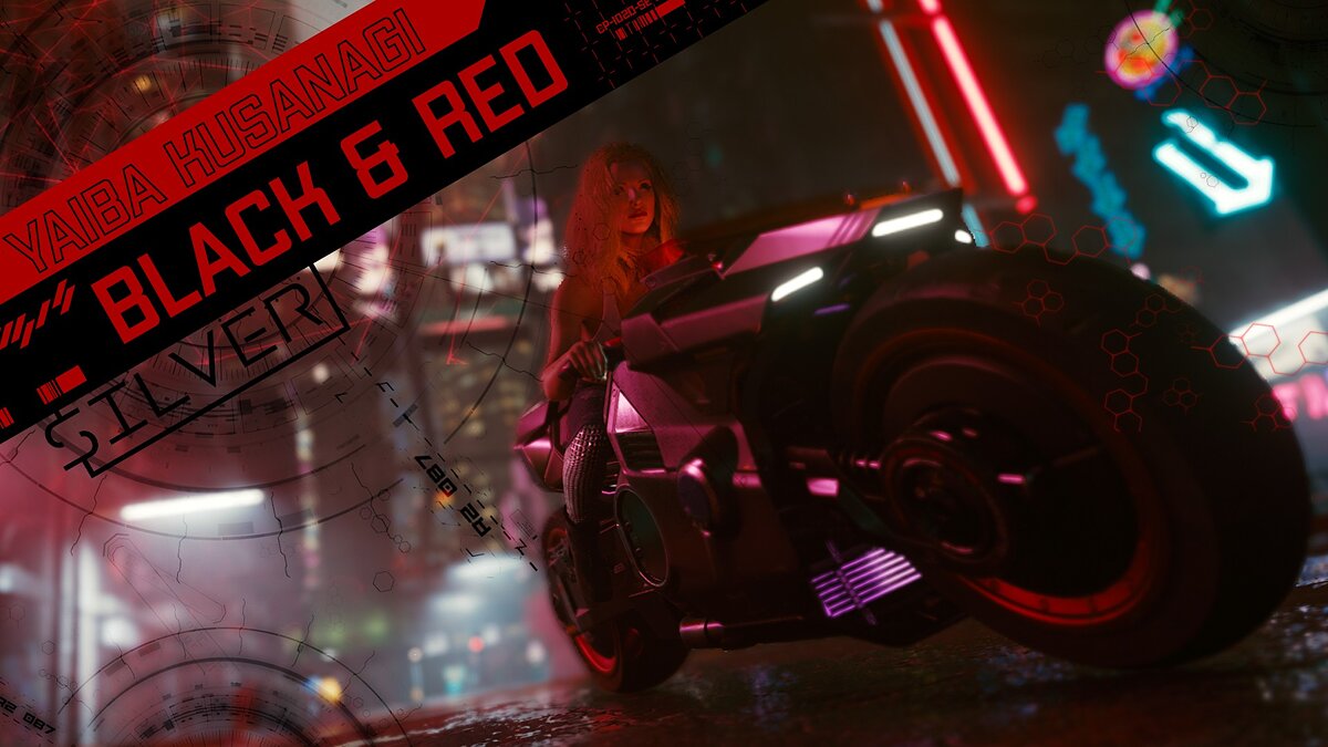 Cyberpunk 2077 — Яиба Кусанаги - черный и красный