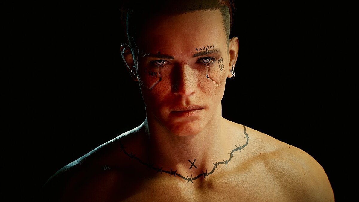Cyberpunk 2077 — Татуировки на бровью badboy и badgirl