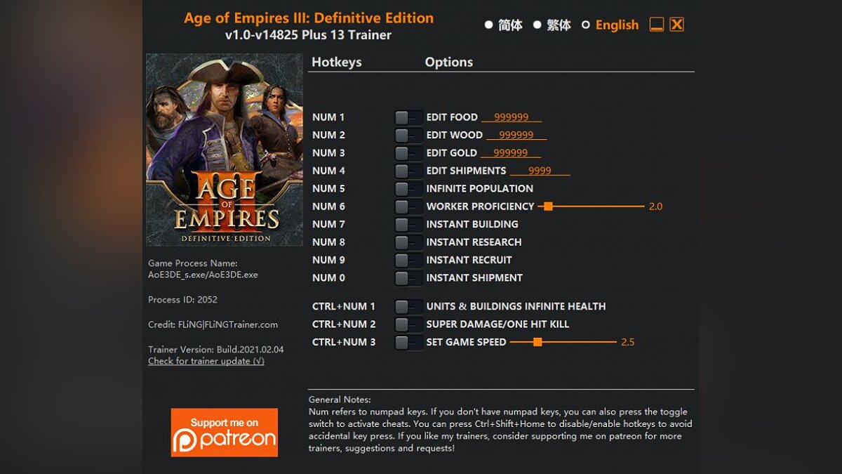 Age Of Empires 3: Definitive Edition — Трейнер (+13) [1.0 - 14825]