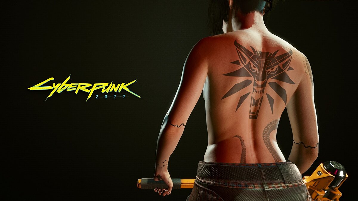Cyberpunk 2077 — Татуировка волк из игры «Ведьмак 3: Дикая охота»
