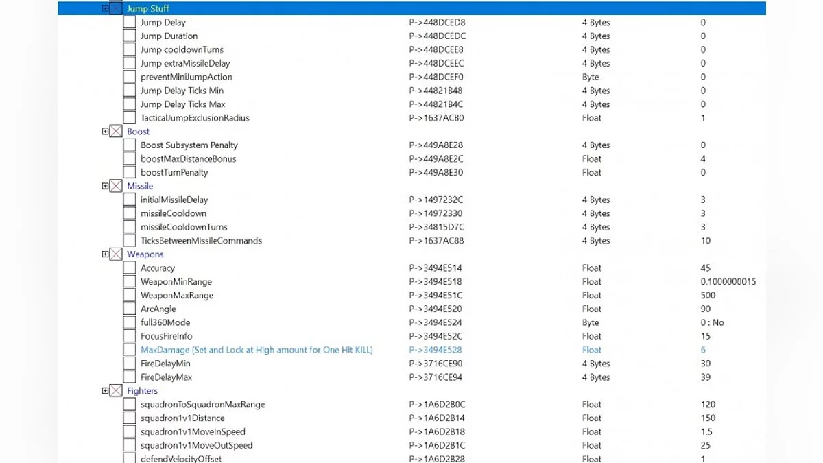 Battlestar Galactica Deadlock — Таблица для Cheat Engine [UPD: 07.02.2021/1.5.113]