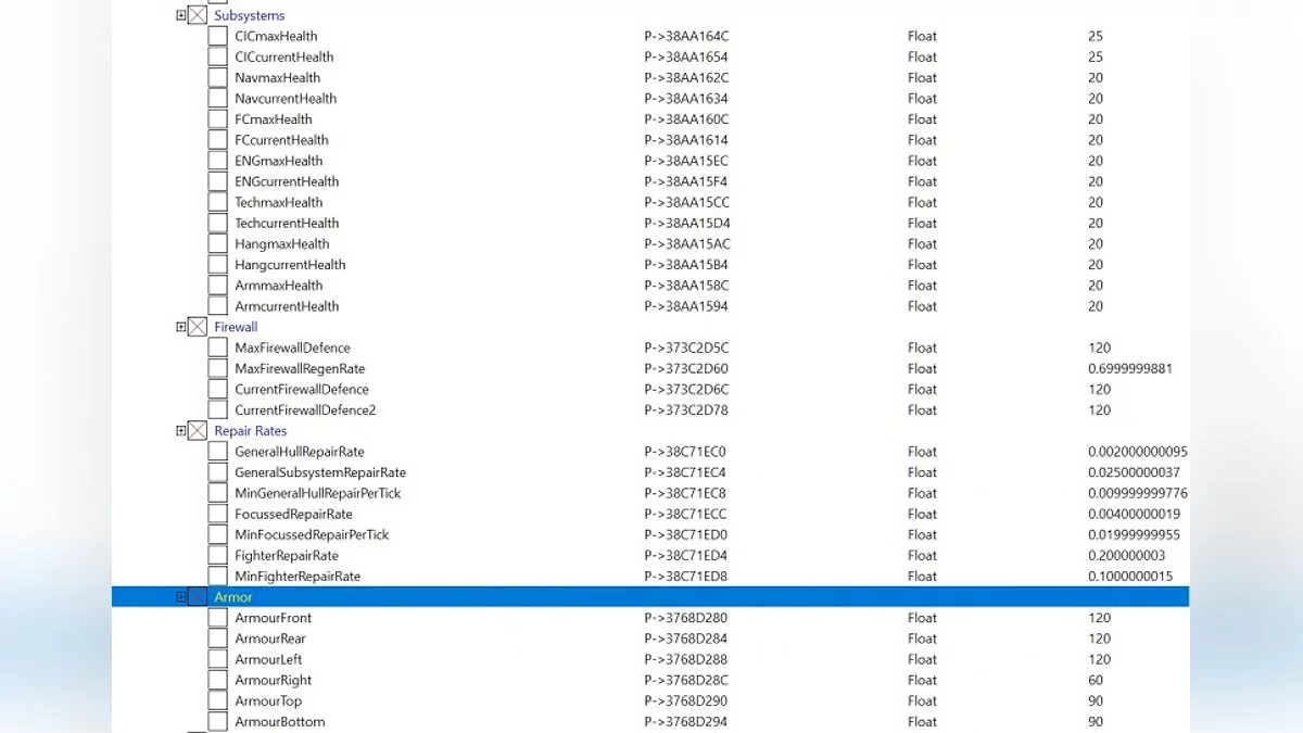 Battlestar Galactica Deadlock — Таблица для Cheat Engine [UPD: 07.02.2021/1.5.113]