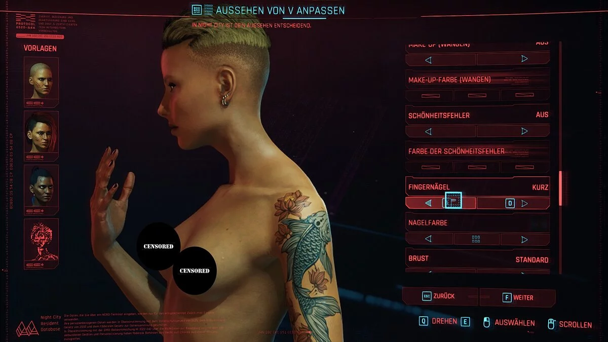 Cyberpunk 2077 — Девушка с татуировкой дракона