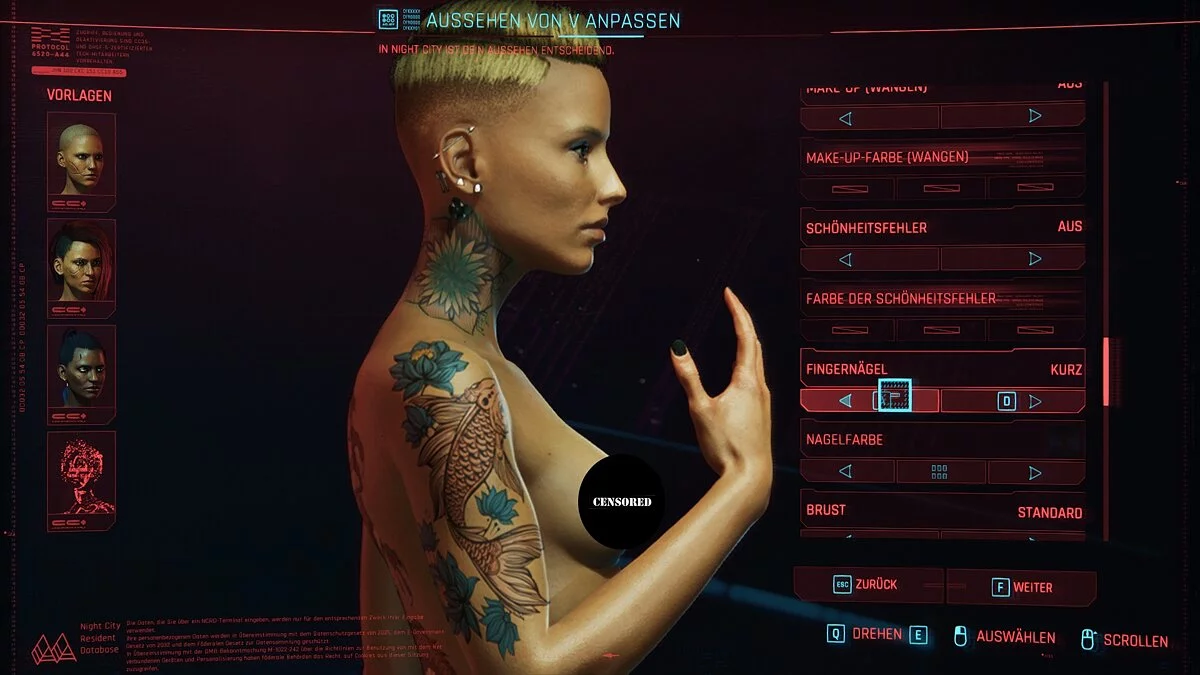 Cyberpunk 2077 — Девушка с татуировкой дракона
