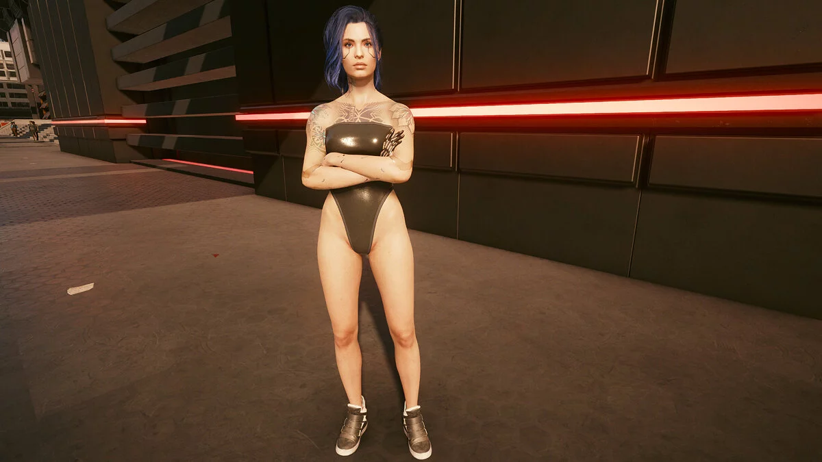 Cyberpunk 2077 — Черный пластиковый купальник