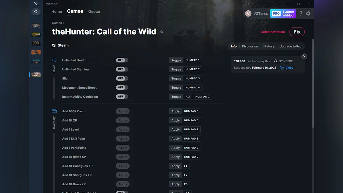 theHunter: Call of the Wild — Трейнер (+26) от 10.02.2021 [WeMod]