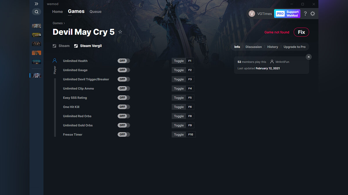 Devil May Cry 5 — Трейнер (+9) от 12.02.2021 [WeMod]
