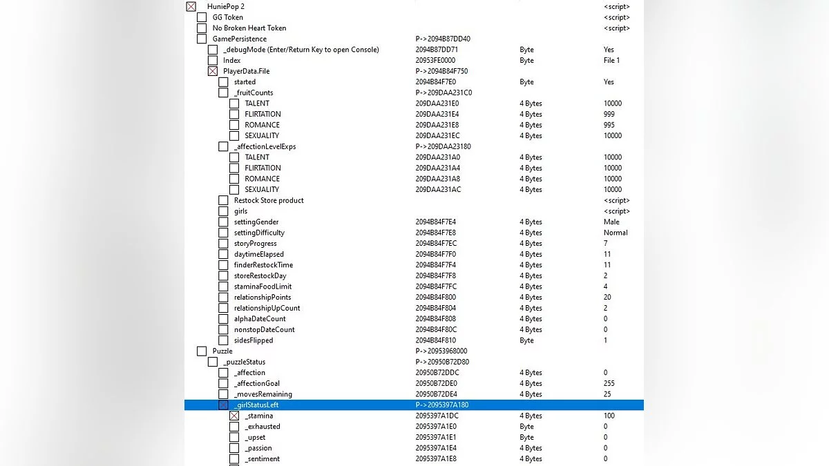 Таблица для Cheat Engine [UPD: 10.02.2021]