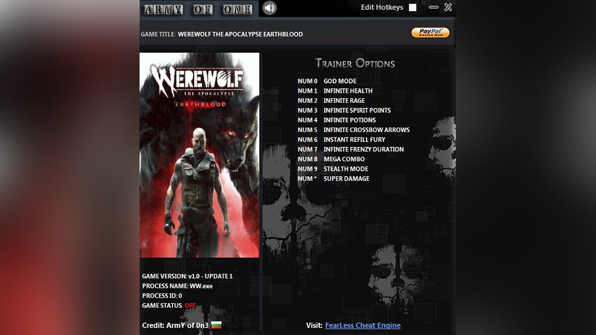 Werewolf: The Apocalypse - Earthblood — Трейнер (+11) [1.0-Upd.1]