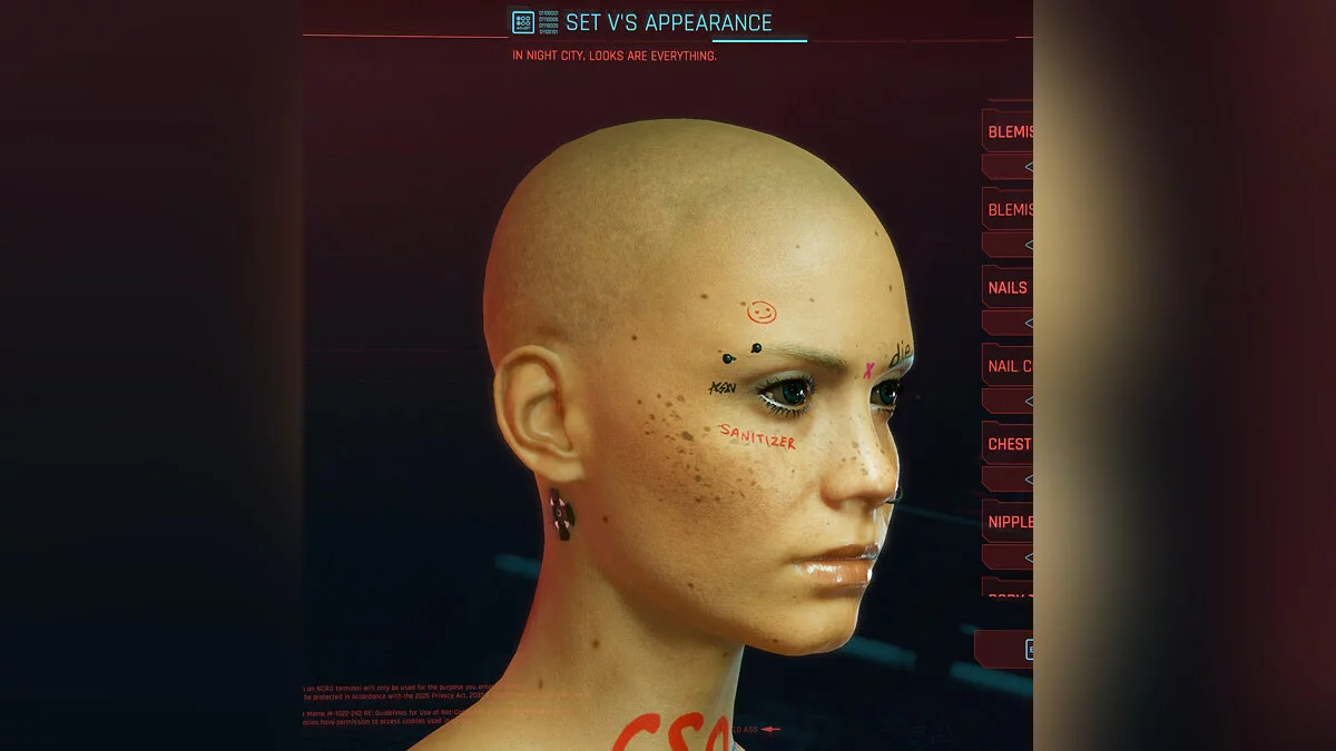 Cyberpunk 2077 — Набор татуировок