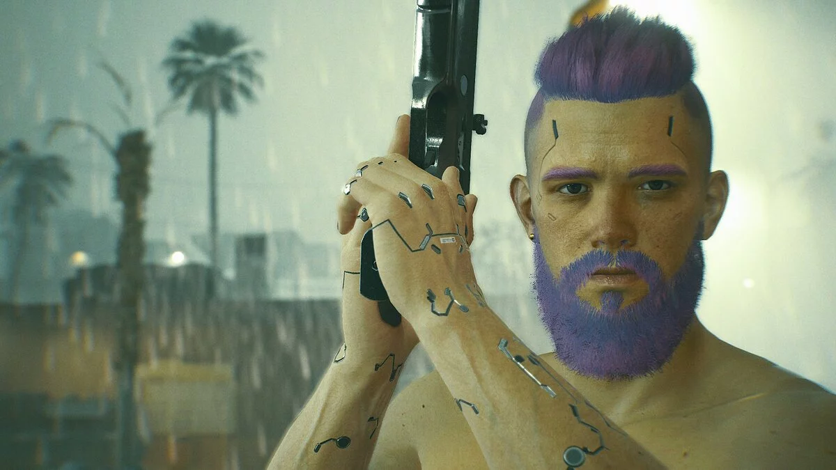Cyberpunk 2077 — Ви с фиолетовой бородой