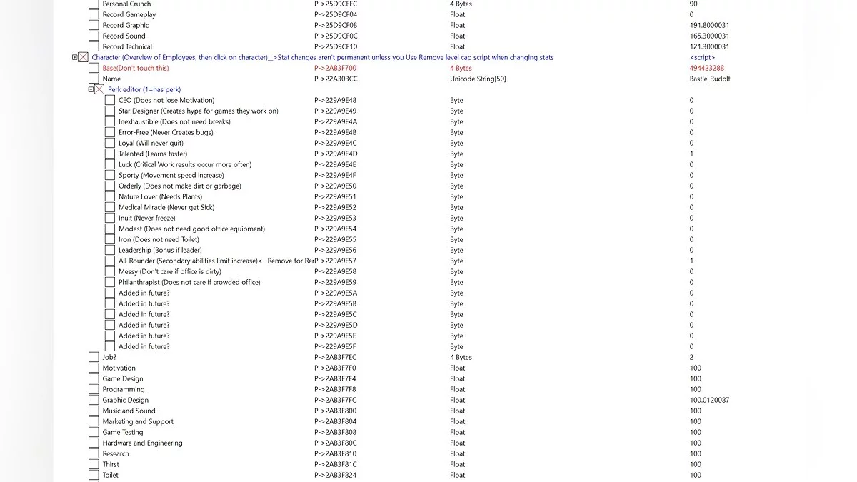 Mad Games Tycoon 2 — Таблица для Cheat Engine [Build 2021.02.12A]
