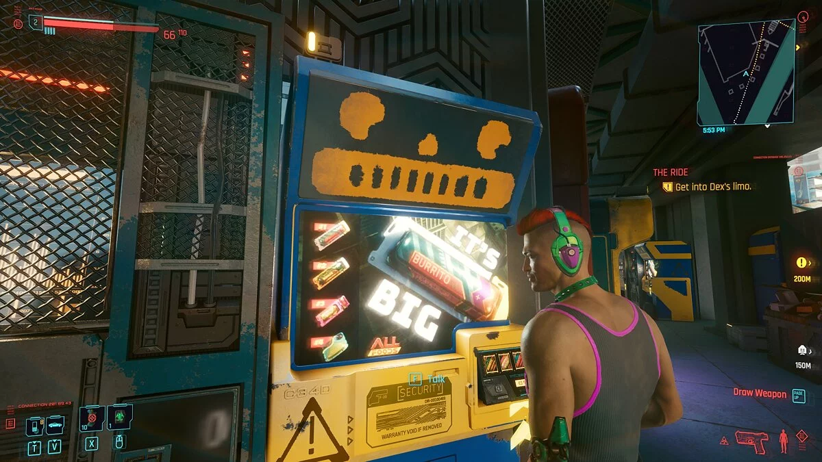 Cyberpunk 2077 — Уличные торговые автоматы в стиле фильма «Бегущий по лезвию»
