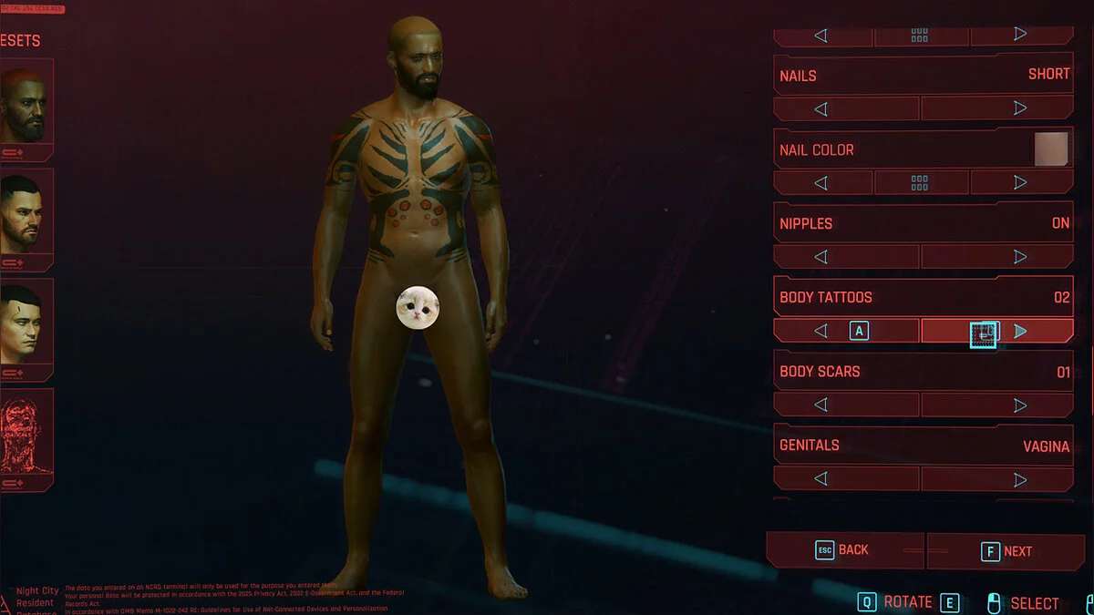 Cyberpunk 2077 — Татуировки мальстрем