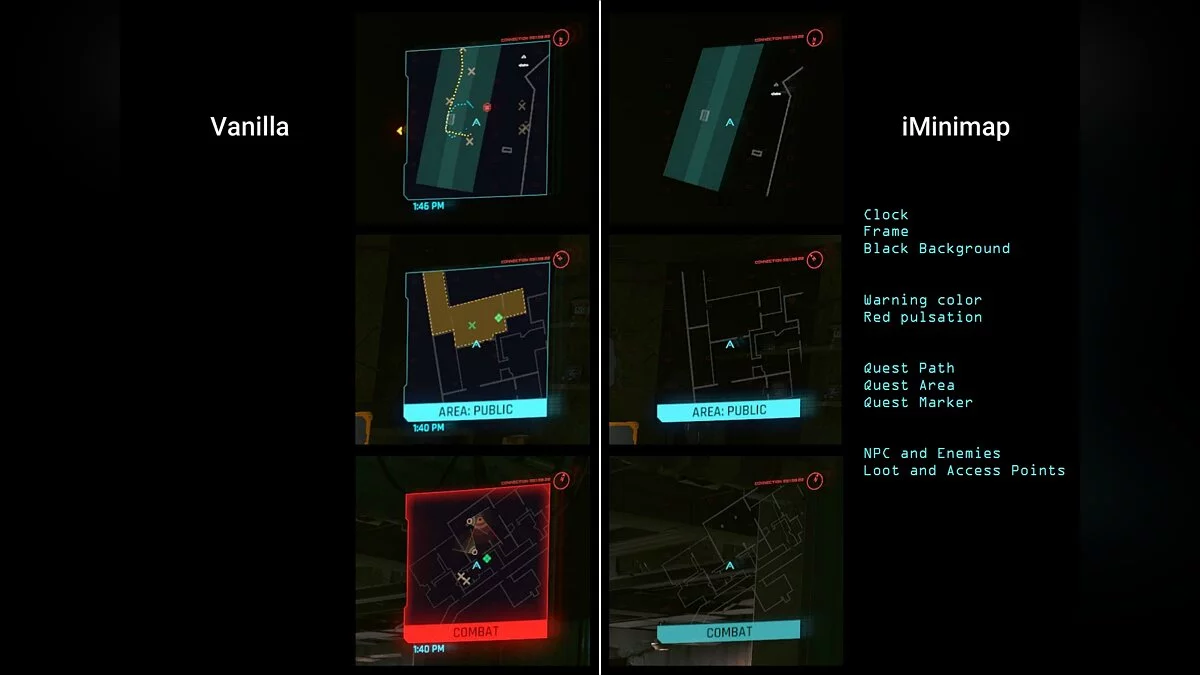 Cyberpunk 2077 — Чистая мини-карта