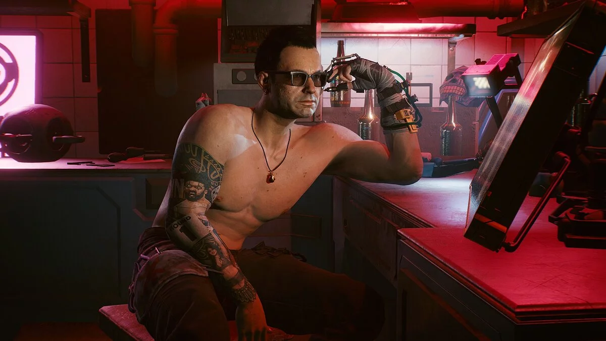 Cyberpunk 2077 — Вик Вектор с голым торсом