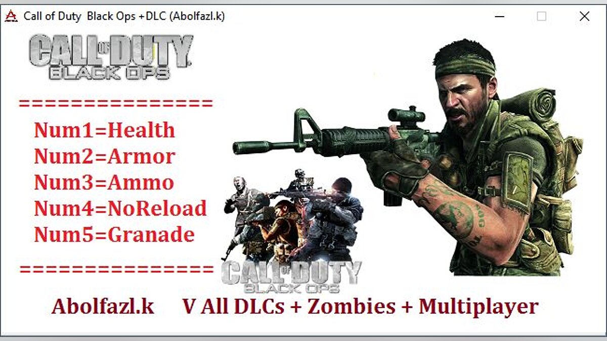 Call of Duty: Black Ops — Трейнер (+5) [v0.305-05.125430.1]