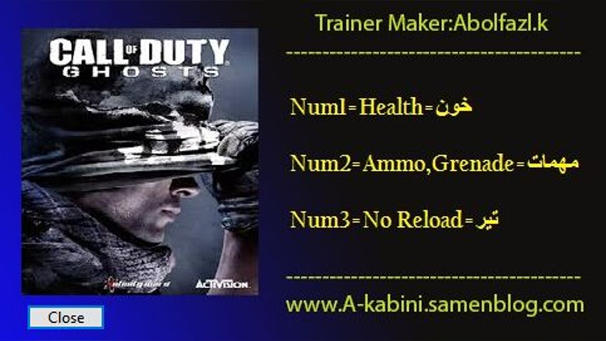 Call of Duty: Ghosts — Трейнер (+3) [v749678]