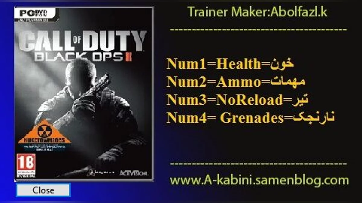 Call of Duty: Black Ops 2 — Трейнер (+4) [v43.1734.4]