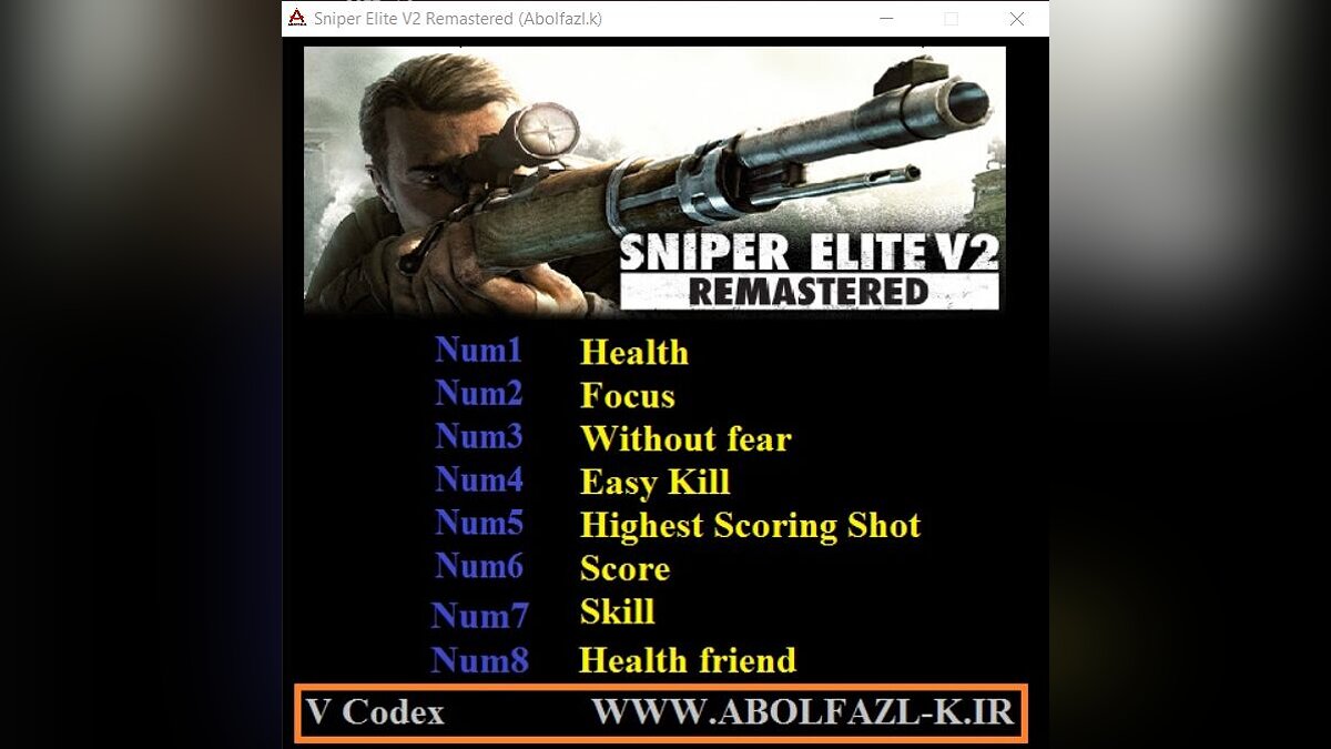 Sniper Elite V2 Remastered — Трейнер (+8) [v1.0] / Трейнеры / Читы