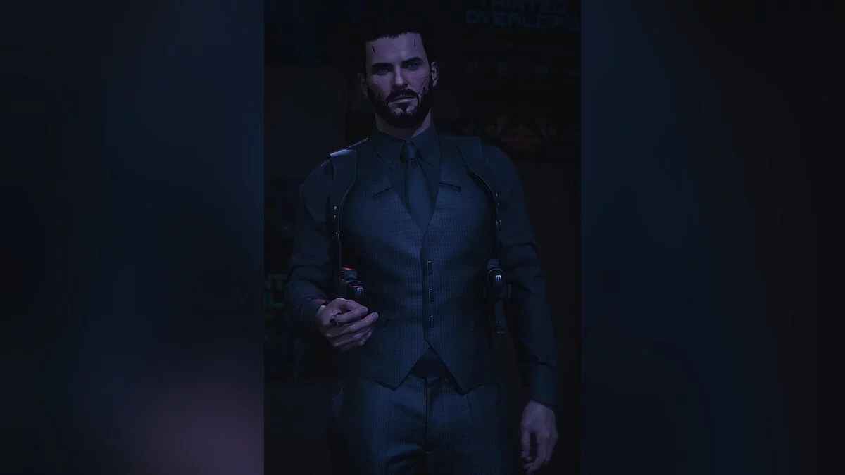 Cyberpunk 2077 — Мистер Уик - полностью черный костюм