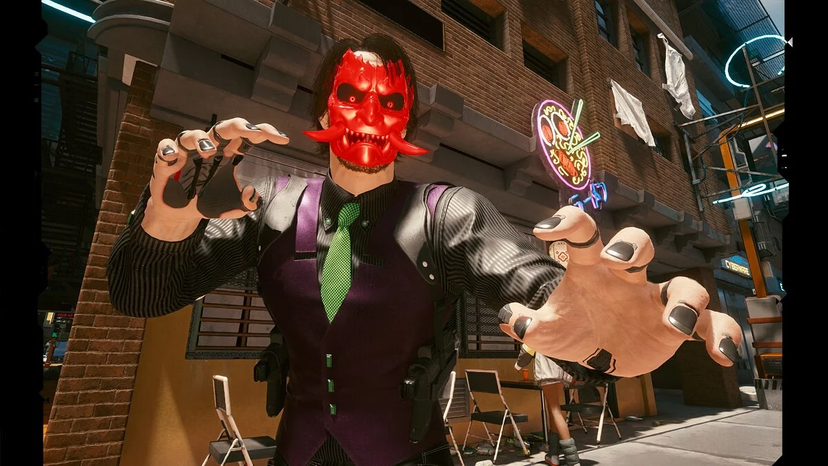 Cyberpunk 2077 — Светящаяся маска