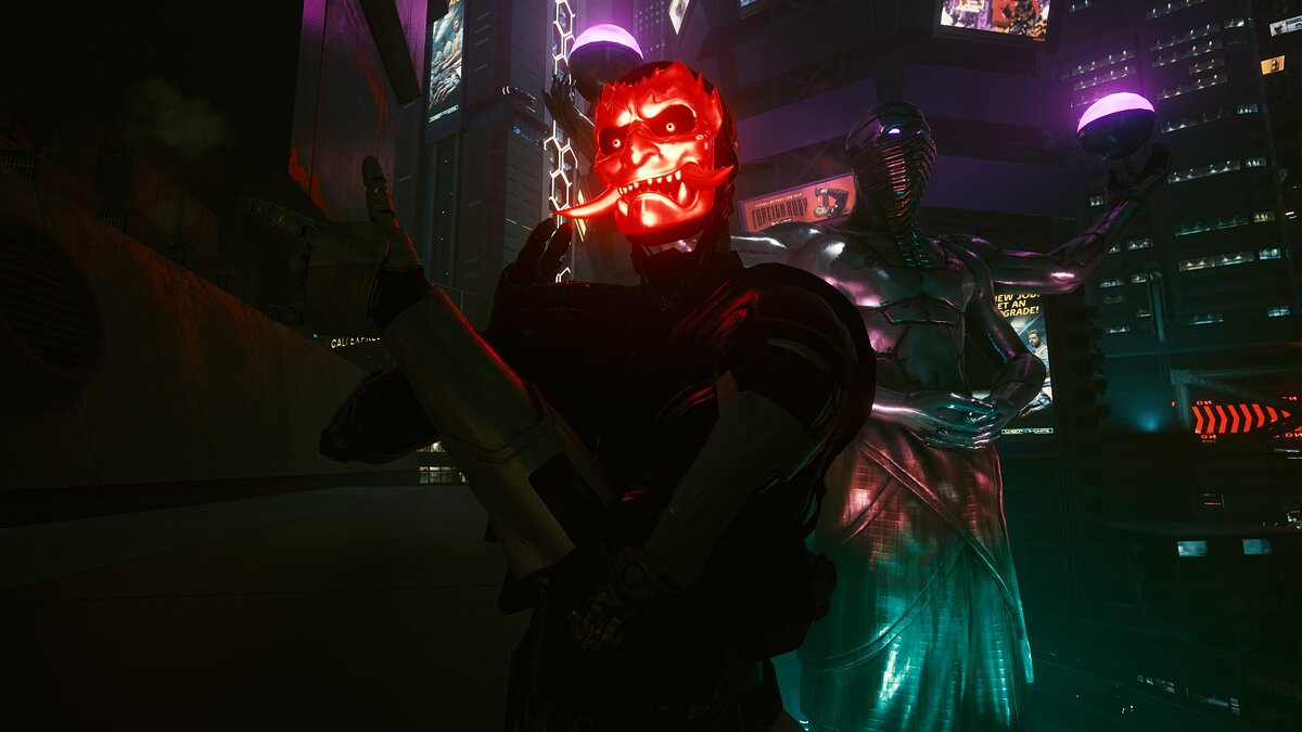 Cyberpunk 2077 — Светящаяся маска