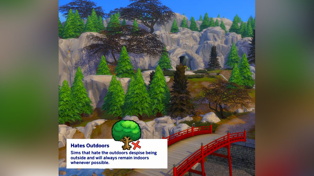 The Sims 4 — Черта характера  — ненавидит природу