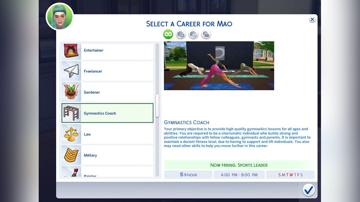 The Sims 4 — Карьера тренера по гимнастике (08.02.2021)