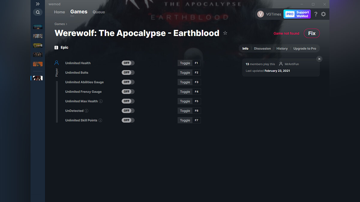 Werewolf: The Apocalypse - Earthblood — Трейнер (+7) от 23.02.2021 [WeMod]