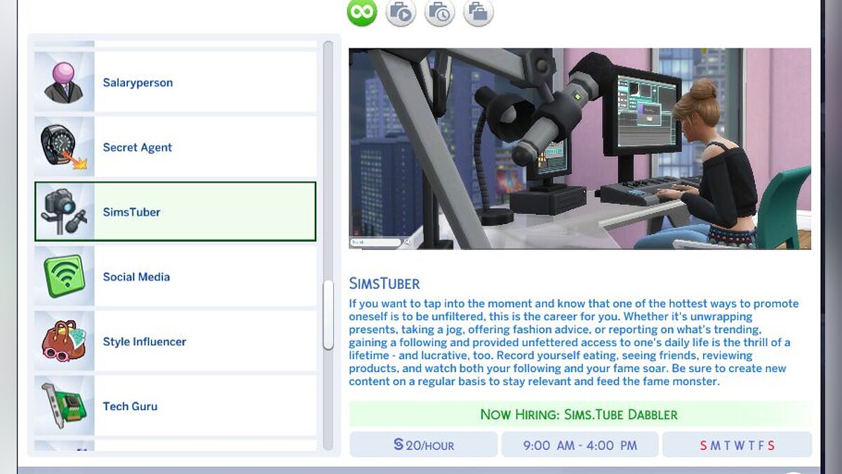 The Sims 4 — Полуоткрытая карьера видеоблогер