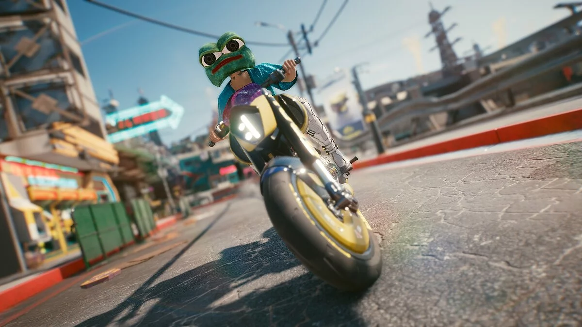 Cyberpunk 2077 — Маска лягушки-мема Пепы