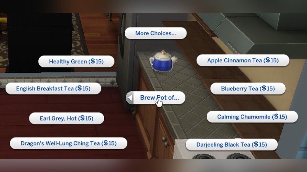 The Sims 4 — Функциональный чайник + новые вкусные чаи, меняющие настроение