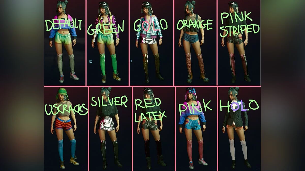 Cyberpunk 2077 — Женские носки до колена с котиками