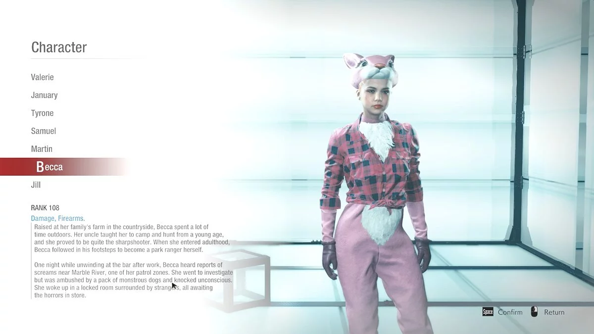 Resident Evil: Resistance — Бекка в костюме зайки