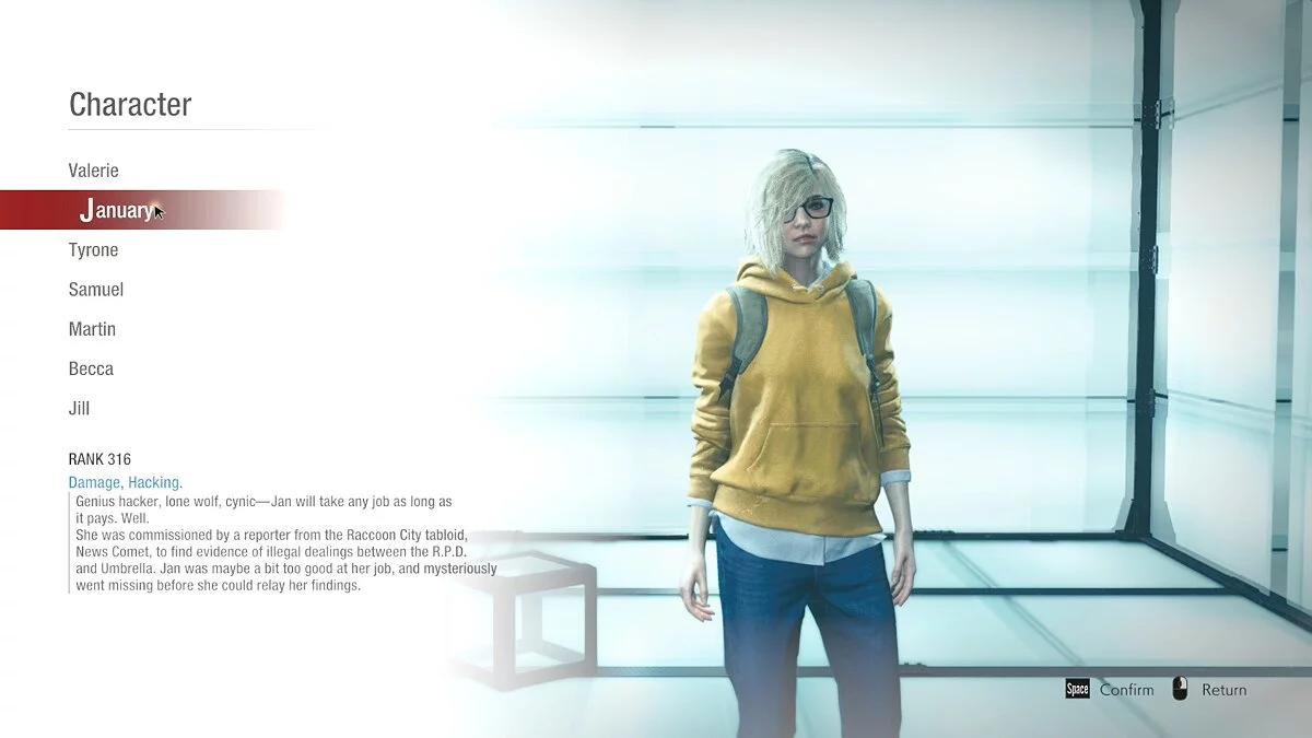 Resident Evil: Resistance — Хакер Валери