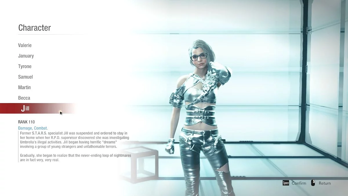 Resident Evil: Resistance — Джилл в костюме пустоши