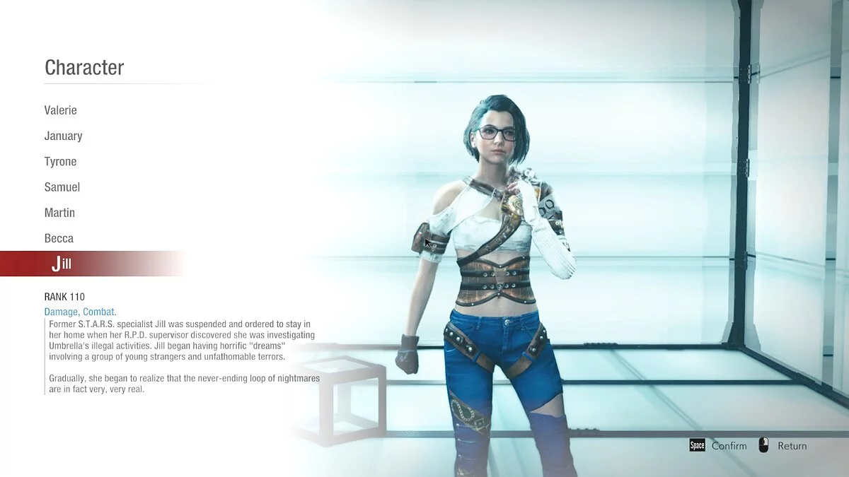 Resident Evil: Resistance — Джилл в костюме пустоши