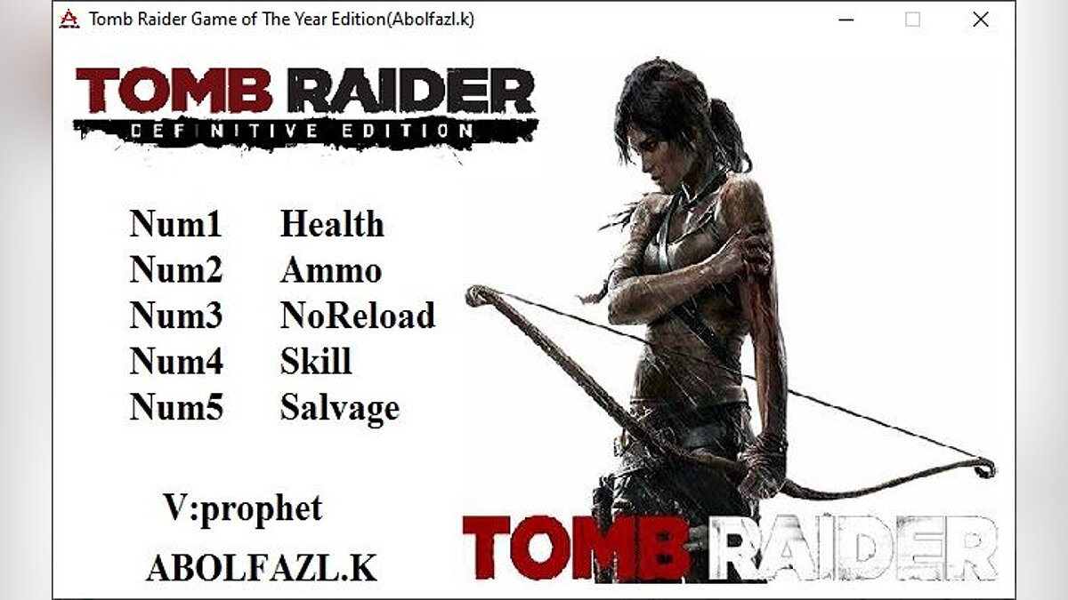 Читы для Tomb Raider GOTY Edition