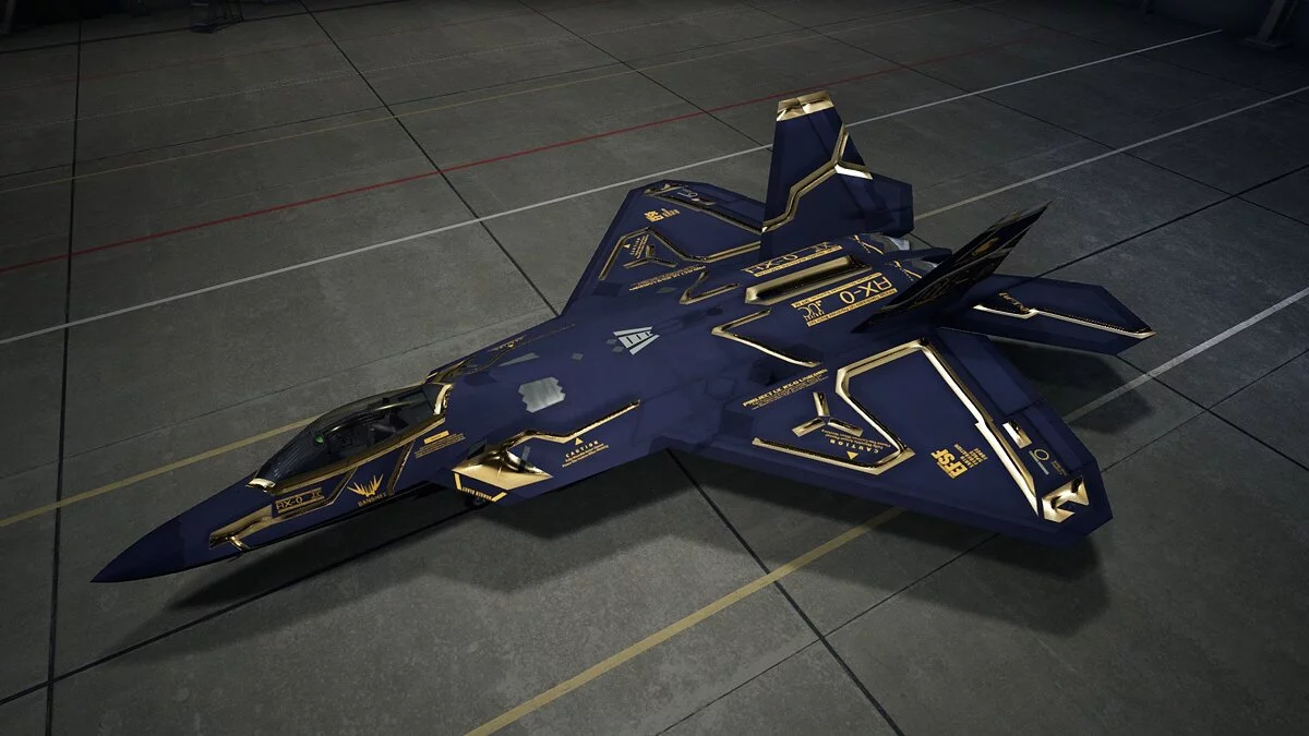 Ace Combat 7: Skies Unknown — Ф-22А в раскраске Unicorn Gundam