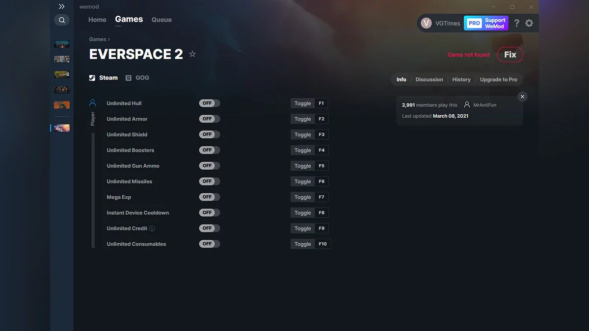 Everspace 2 — Трейнер (+10) от 08.03.2021 [WeMod]